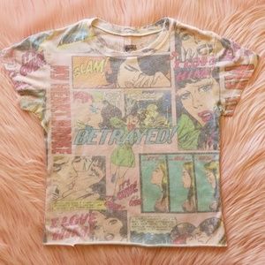 💖 Marvel Comics Pink Comic Crop Top